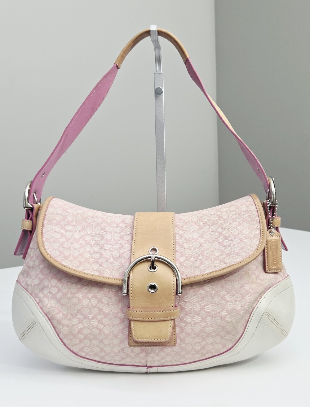 VINTAGE Y2K COACH MINI SIGNATURE SOHO BUCKLE FLAP SHOULDER BAG 6808